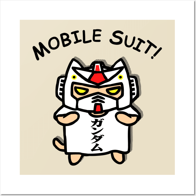 Mobile Suit Hero Kitty Wall Art by sadpanda